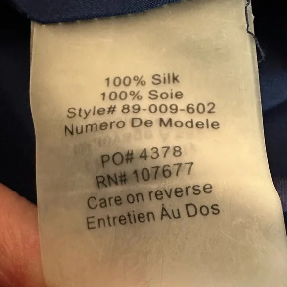 NWT Alice + Olivia Blue White Paisley Floral Silk Halter Y2K Top Blouse Medium - Picture 13 of 16